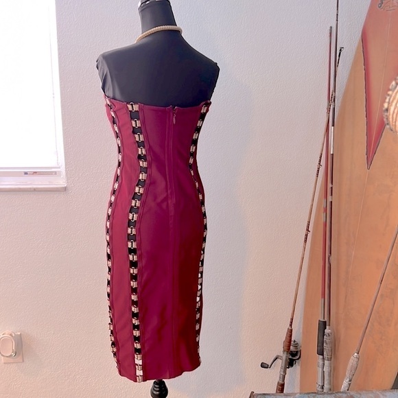 (HEAVY)Fashion Nova,Stunning & Unique, Stuck In My Head,Strapless Dress, Stretch - Picture 10 of 14